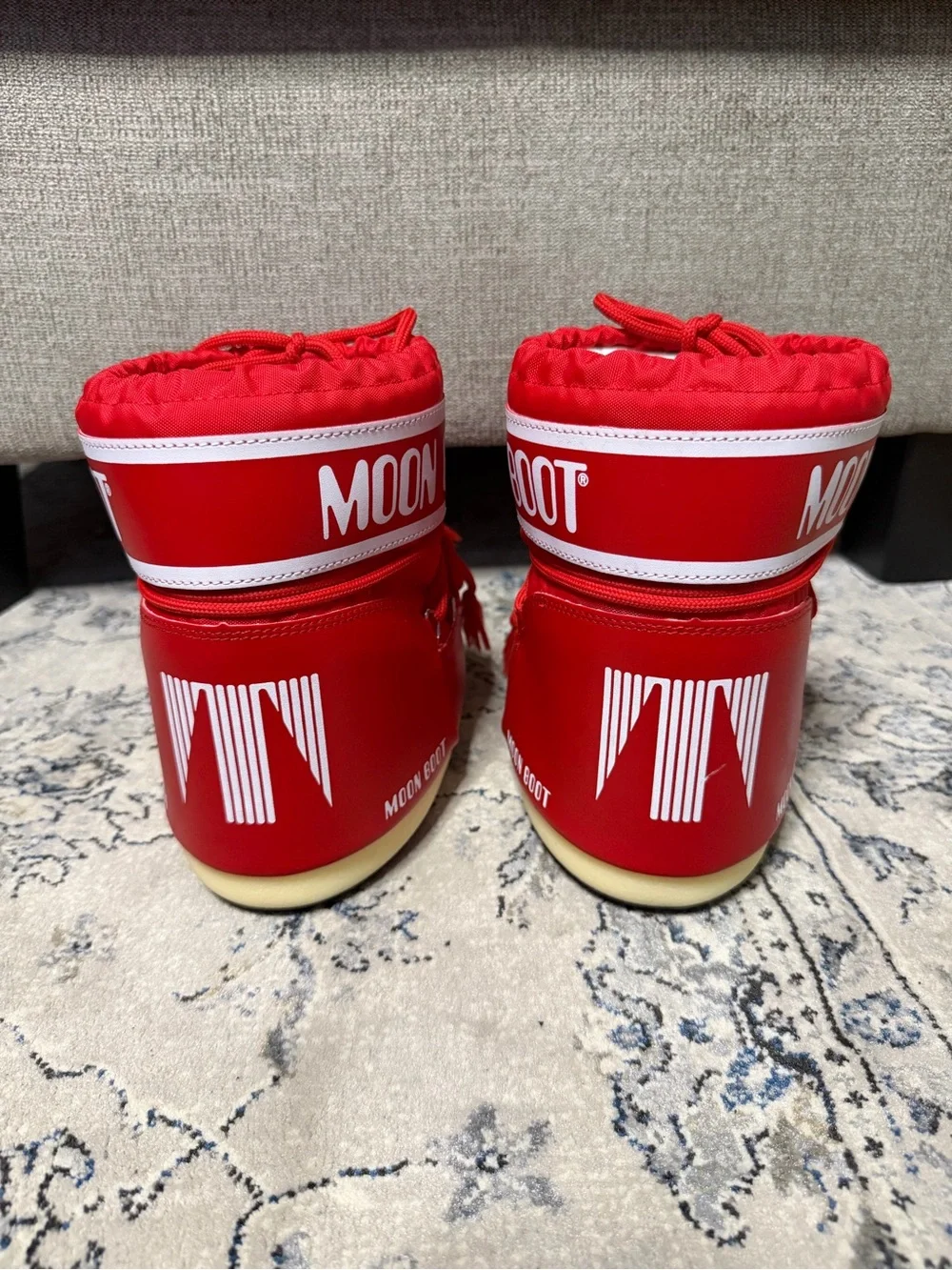 Moon Boot Icon Low Red Nylon Boots Red
